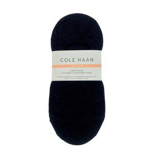 Cole Haan | Women's Black Combed Cotton Liner Socks | Size 4-10 | 10 Pairs *NEW